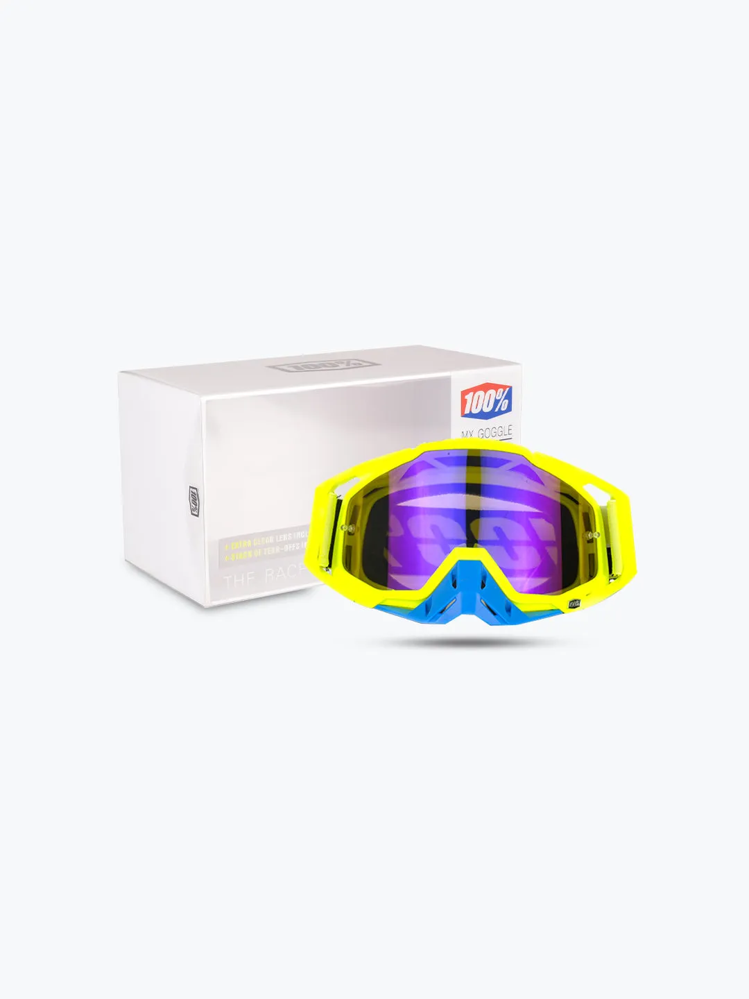 100% Goggles Yellow Blue Plain Tint