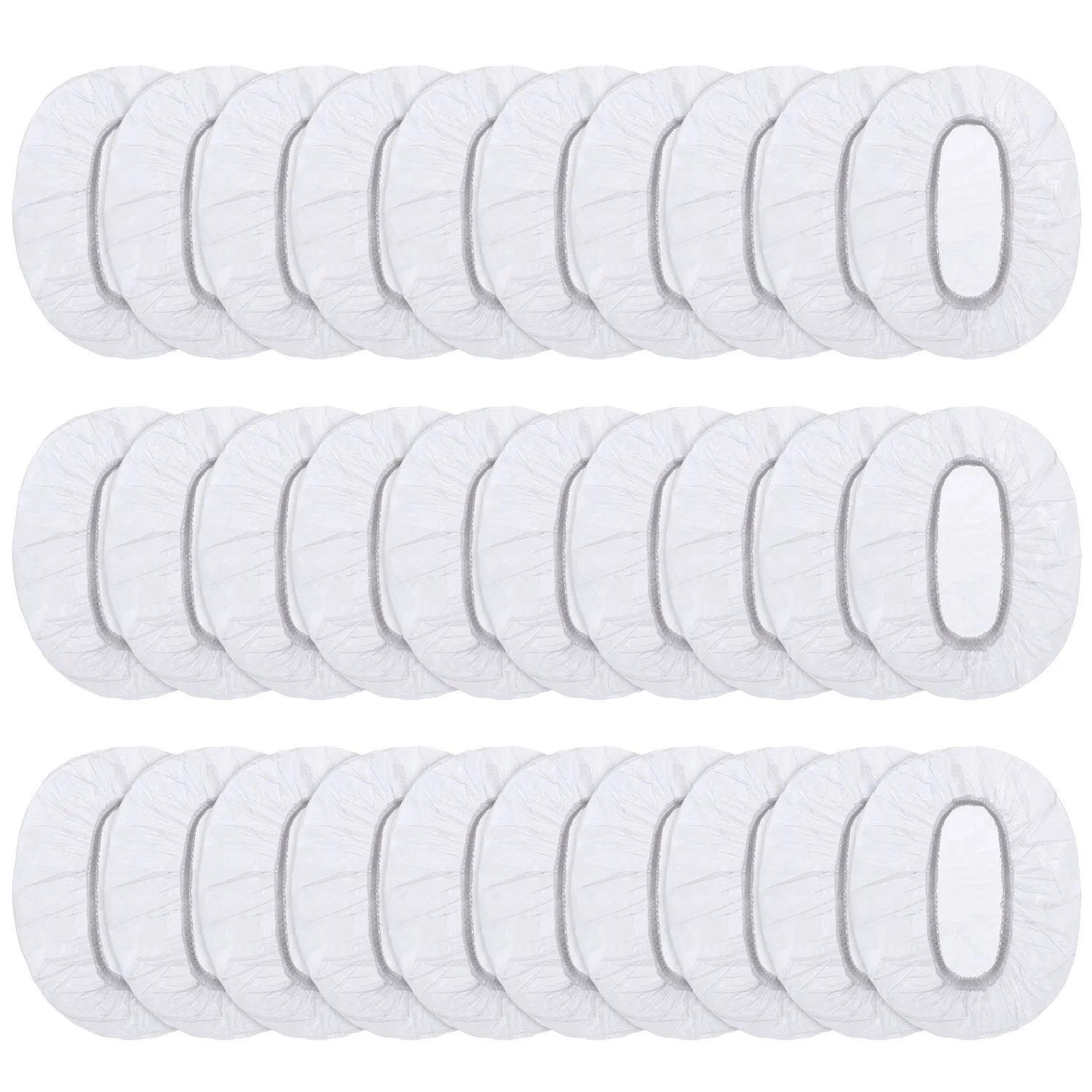 100 Pack Clear Disposable Ear Protectors Waterproof Ear Covers for Hair Dye, Shower, Bathing