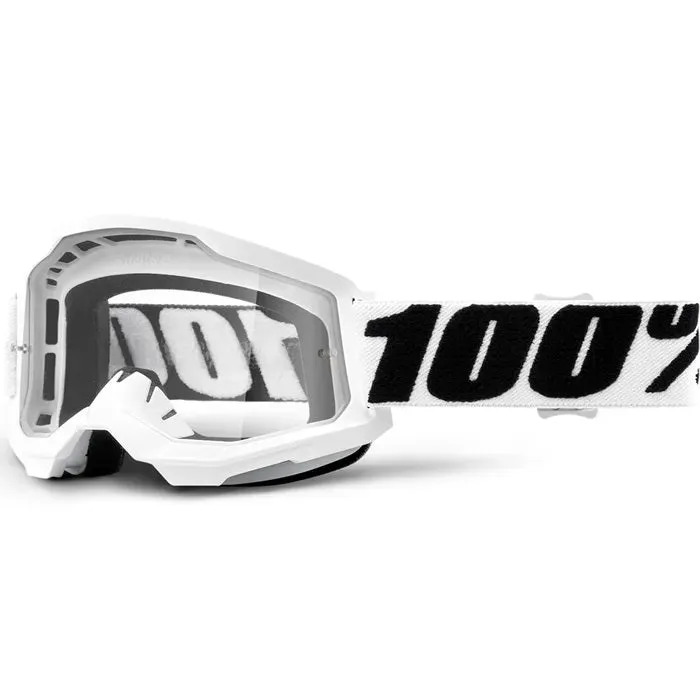 100% Strata 2 MX Goggles Clear Lens