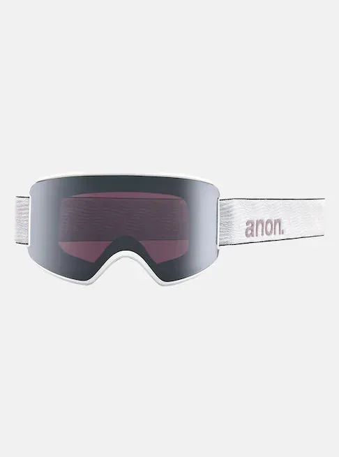 Anon WM3 Goggles & MFI Face Mask & Spare Lens Low Bridge Fit 2024 White / Perceive Variable Blue Lens