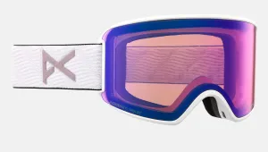 Anon WM3 Goggles & MFI Face Mask & Spare Lens Low Bridge Fit 2024 White / Perceive Variable Blue Lens