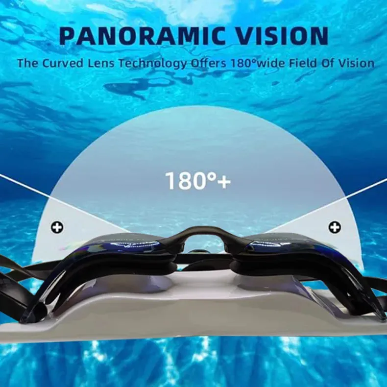 ARENA Anti-Fog HD Swim Goggles - Leak-Proof, UV Protection, Adjustable Fit