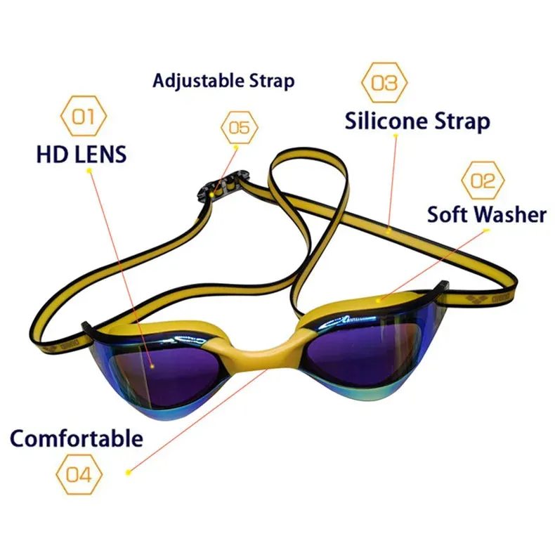 ARENA Anti-Fog HD Swim Goggles - Leak-Proof, UV Protection, Adjustable Fit