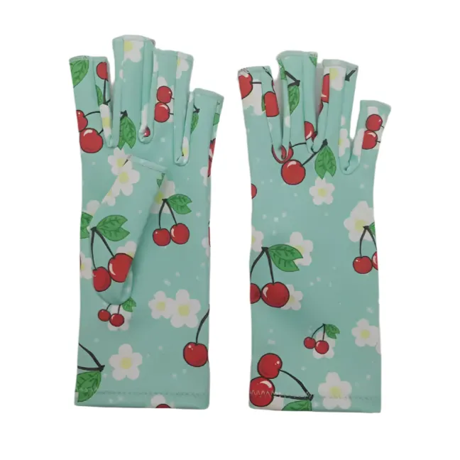 Cherry Compression Gloves with grips