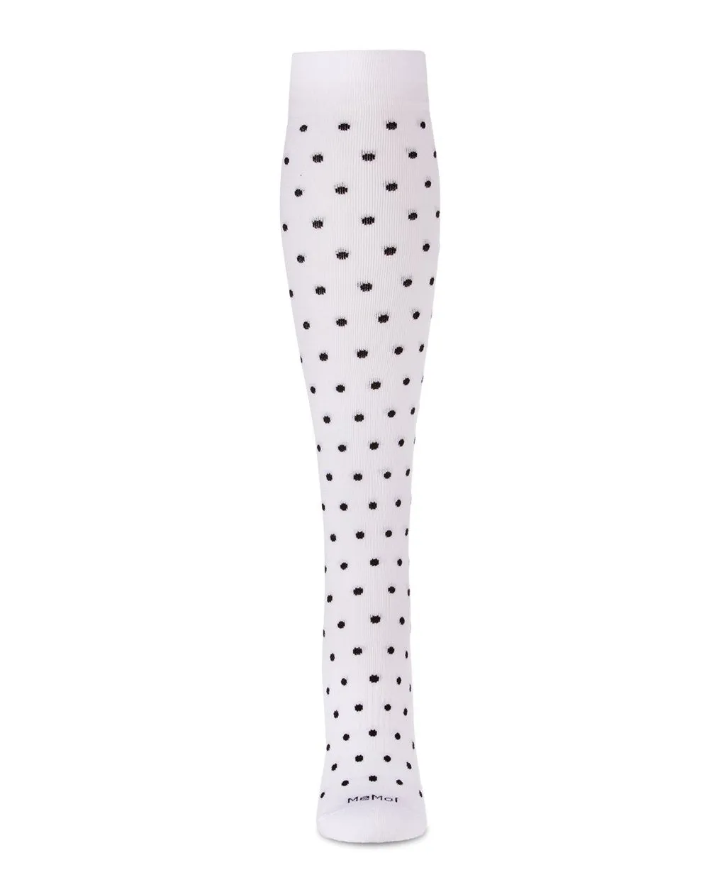 Classic Polka Dot (Black on White) Compression Socks