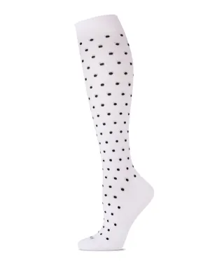 Classic Polka Dot (Black on White) Compression Socks