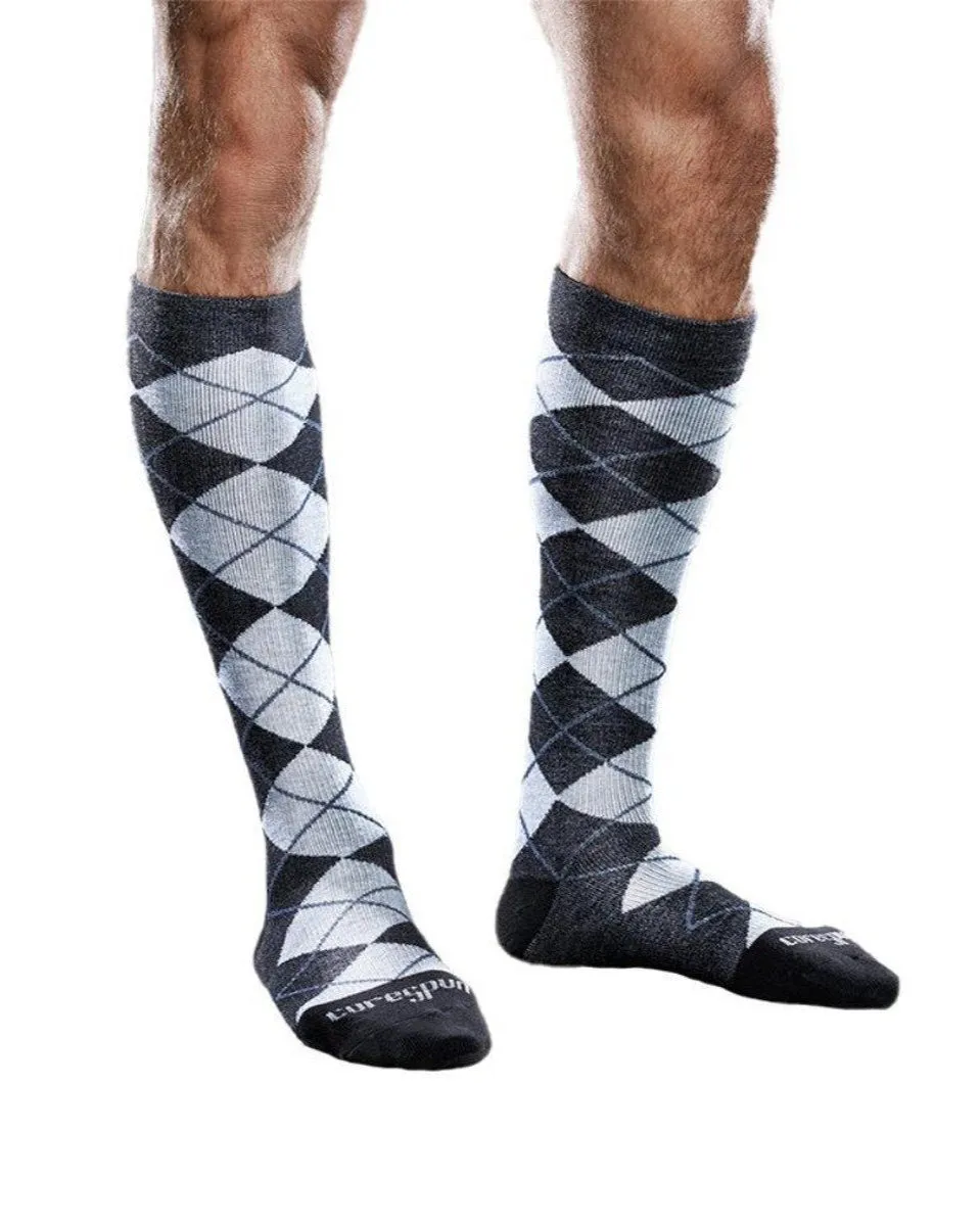 Core-Spun by Therafirm Patterned Merger Socks for Men & Women 20-30mmHg