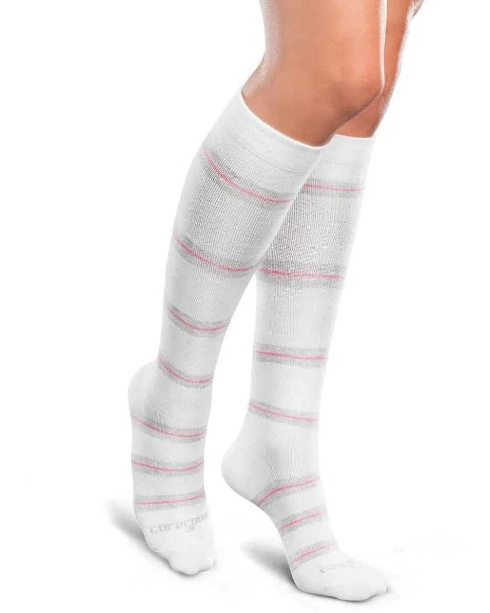 Core-Spun by Therafirm Patterned Merger Socks for Men & Women 20-30mmHg