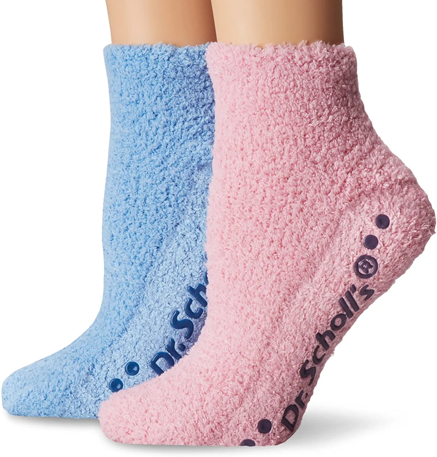 Dr. Scholl's Women's Spa Collection Low Cut Socks with Grippers 2 Pair