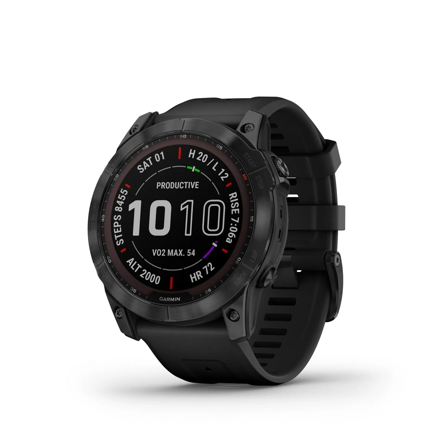 Garmin Fenix 7X Sapphire Solar Black DLC Titanium with Black Band