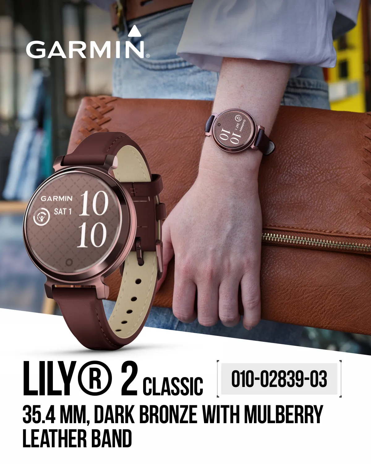 Garmin Lily 2 | Women Small Stylish Smartwatch & Fitness tracker | Up to 5 days Battery Life, Health & Wellness Monitoring