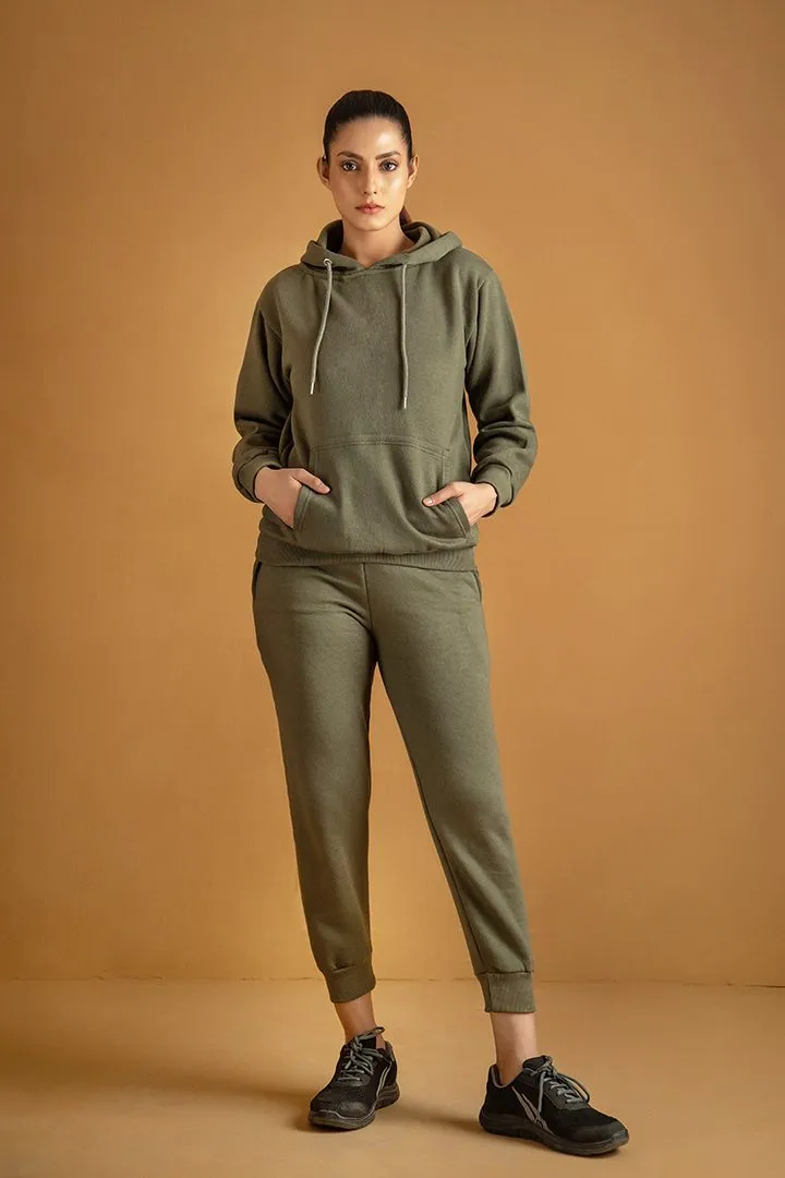 Green Tracksuit with warm hoodie and pant