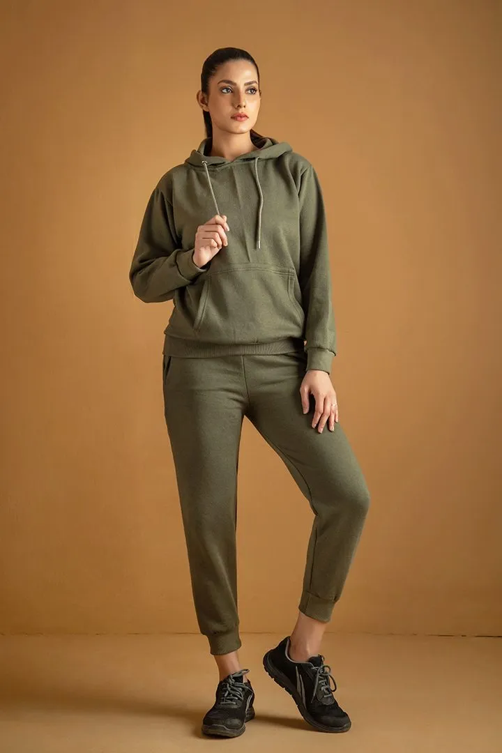 Green Tracksuit with warm hoodie and pant