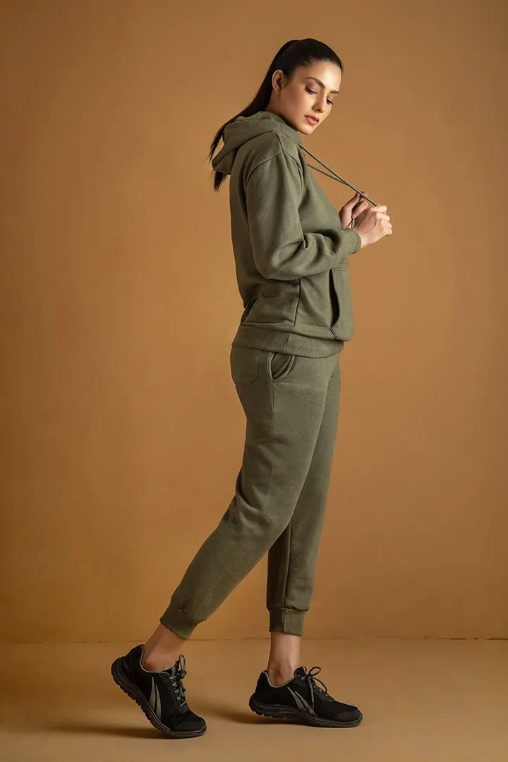 Green Tracksuit with warm hoodie and pant