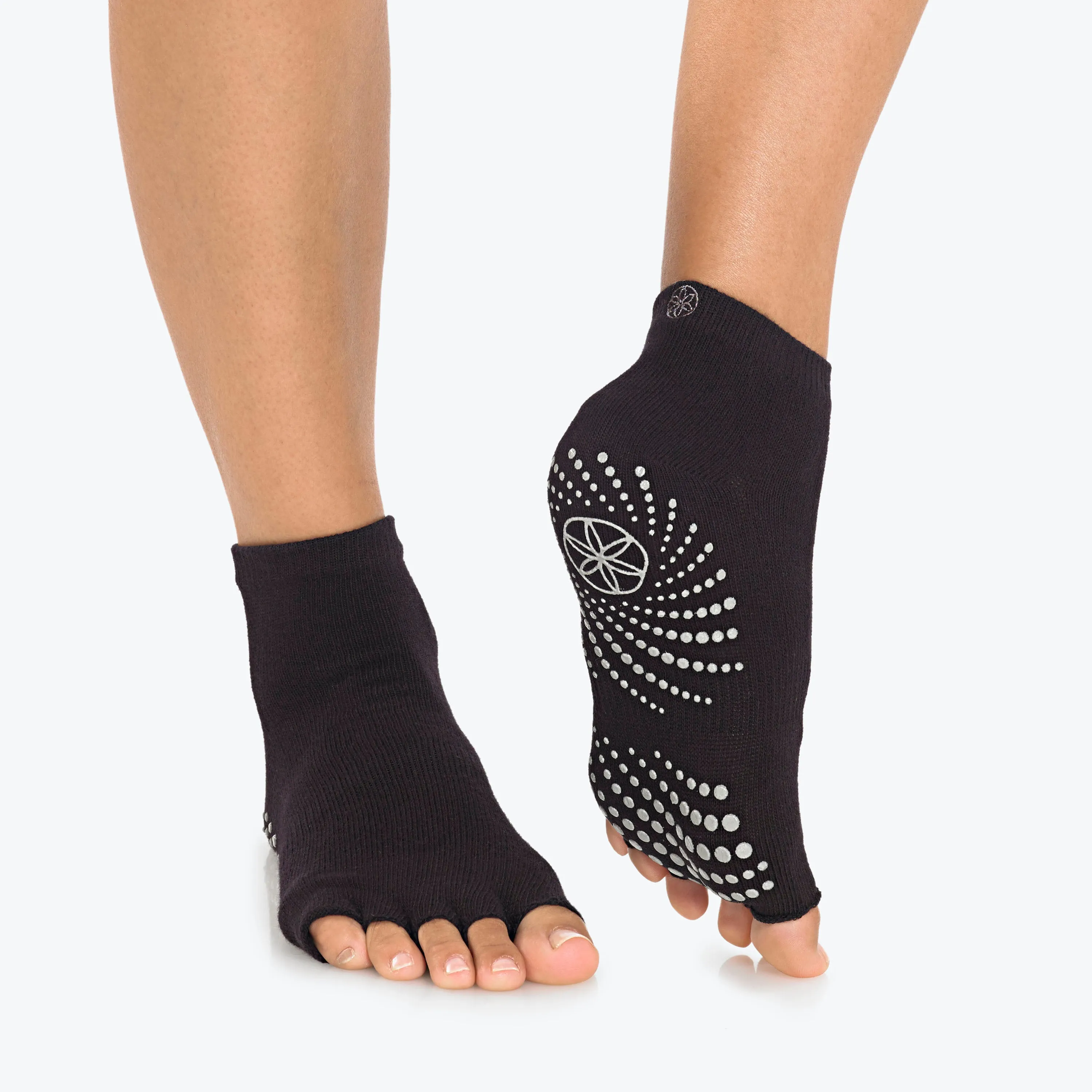 Grippy Toeless Yoga Socks - 2 Pack