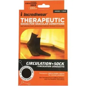 Incrediwear - Circulation  Sock, Crew Black