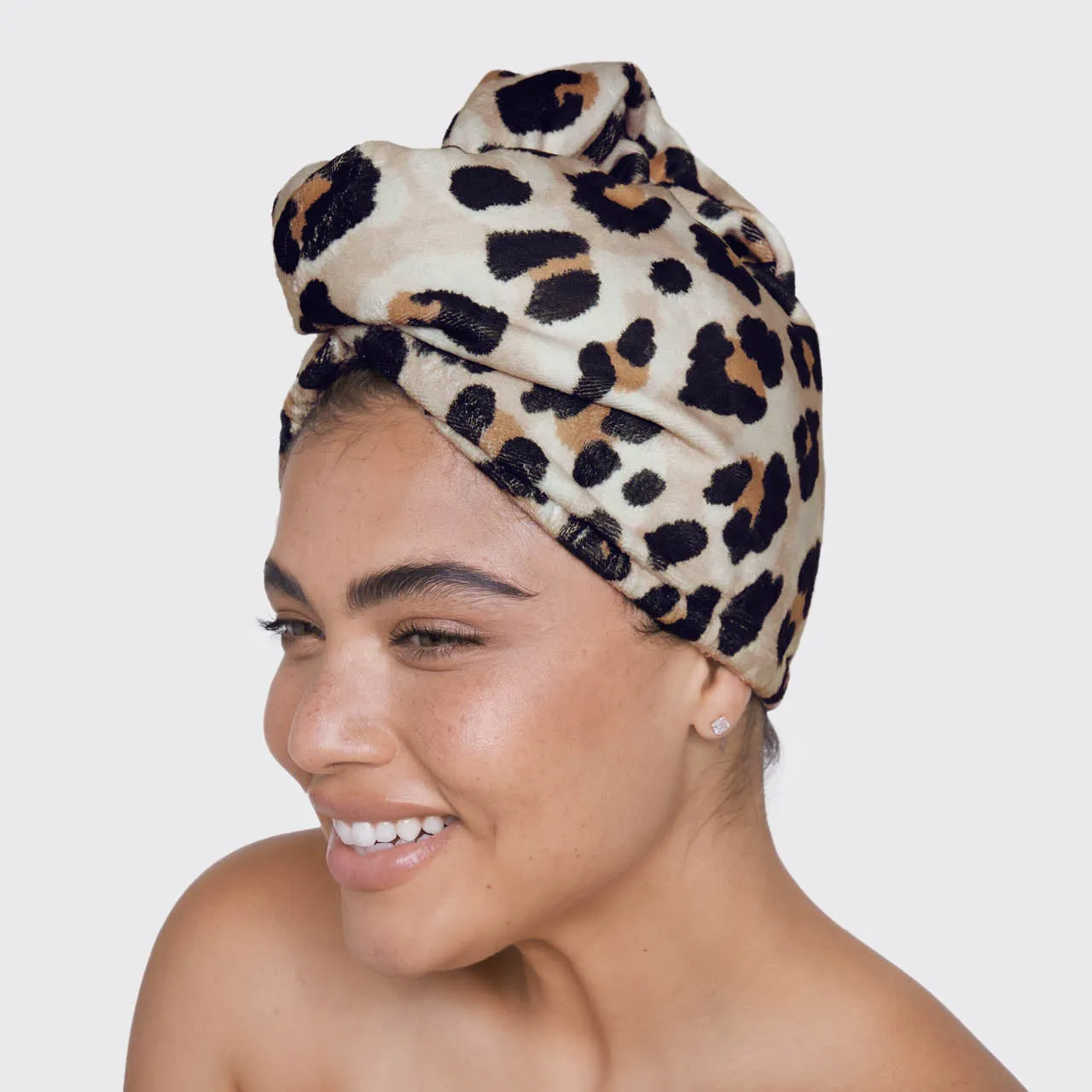 Luxe Leopard Shower Cap & Hair Towel Bundle