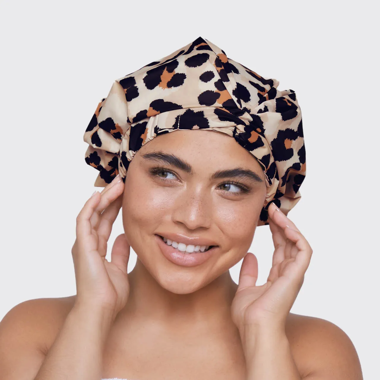 Luxe Leopard Shower Cap & Hair Towel Bundle