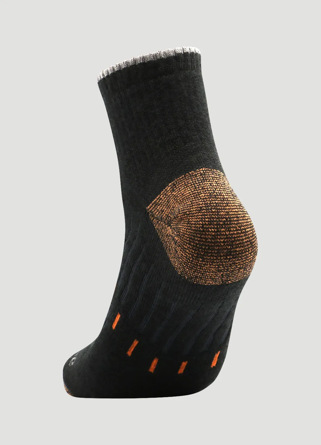 Men's Copper Infused Quarter Crew Socks 2-Pack