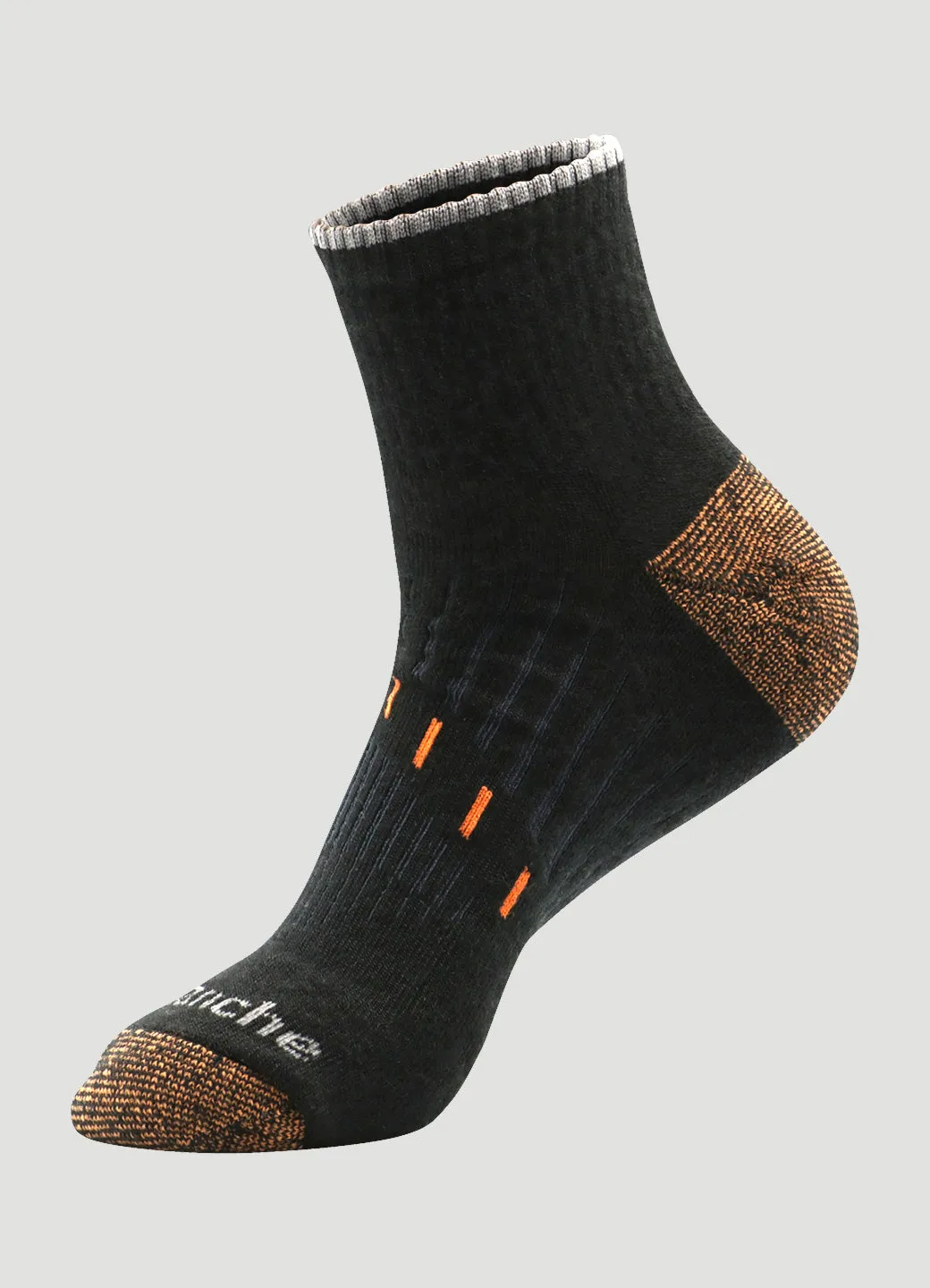 Men's Copper Infused Quarter Crew Socks 2-Pack