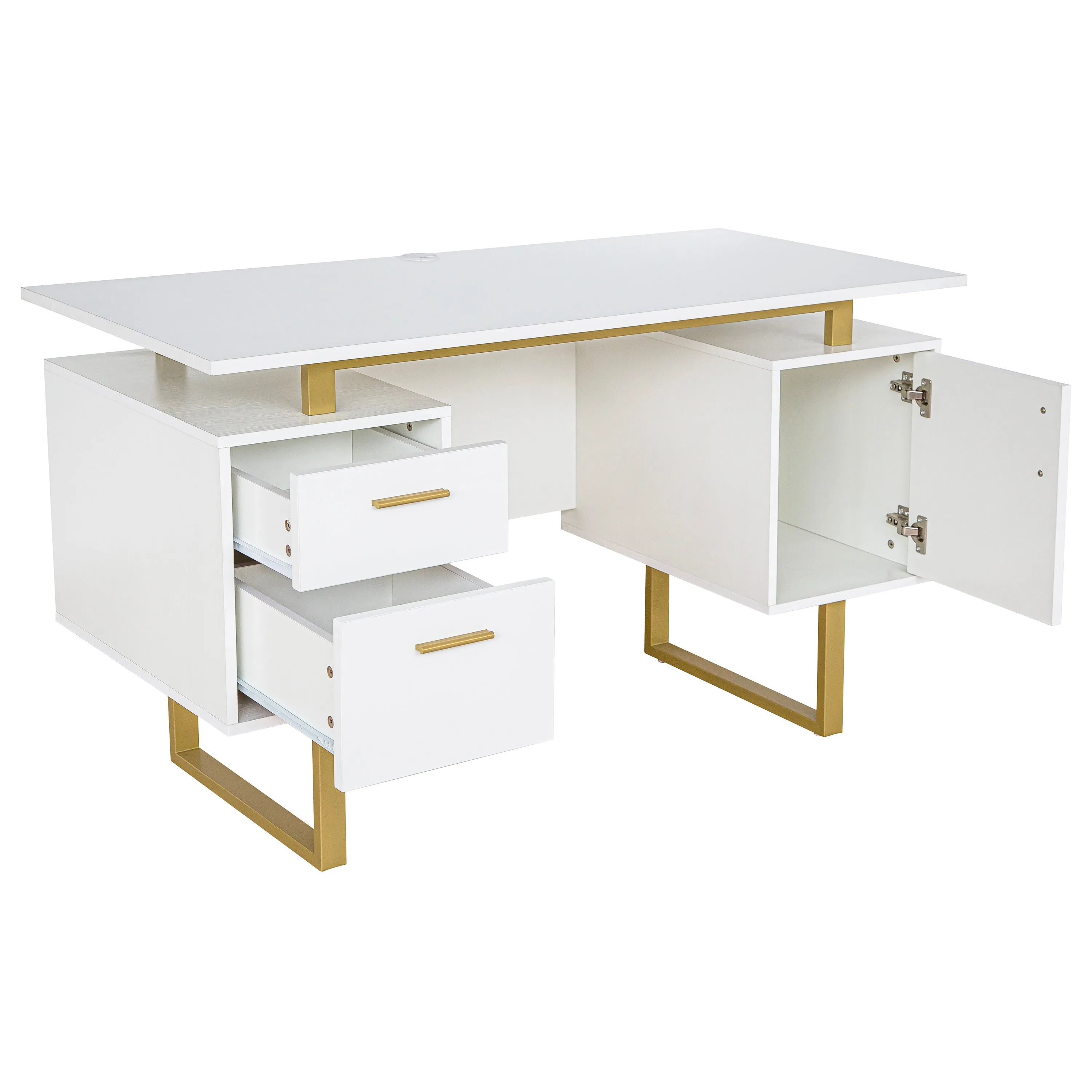 Modern Office Desk with Storage