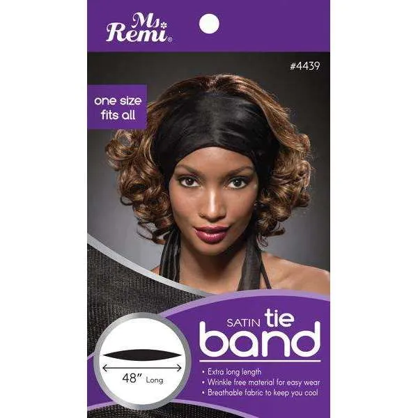 Ms. Remi Satin Tie Band Black