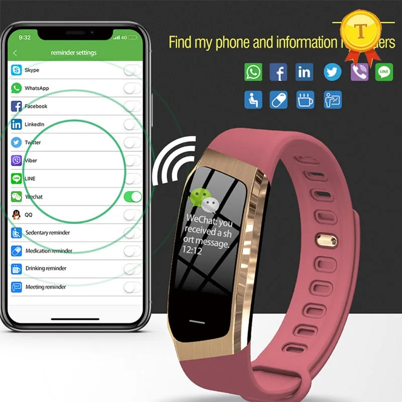 New and Good Quality Smart Band Fitness Tracker (monitors: BP, Heart Rate and more)