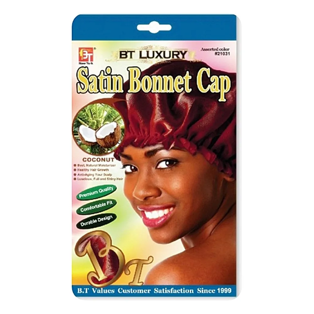 Satin Bonnet Cap - Coconut Oil Treated