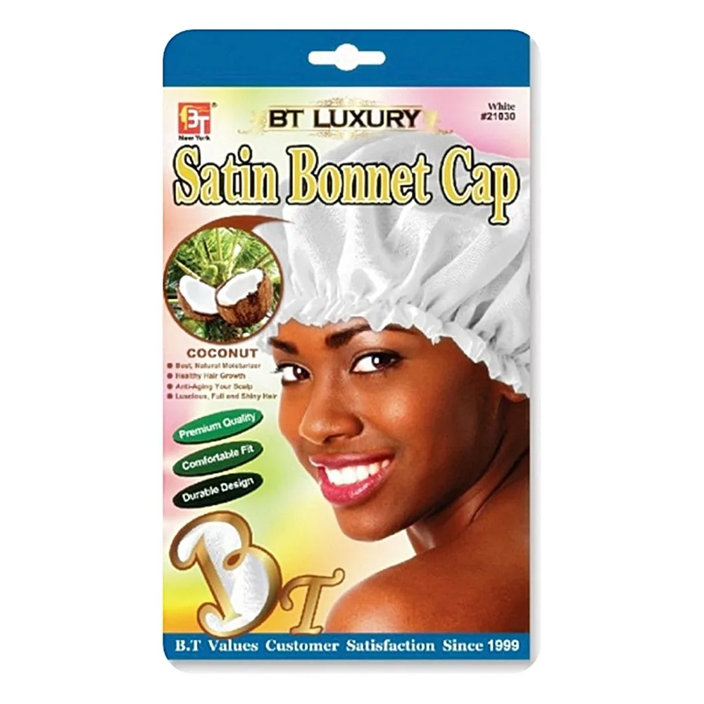 Satin Bonnet Cap - Coconut Oil Treated