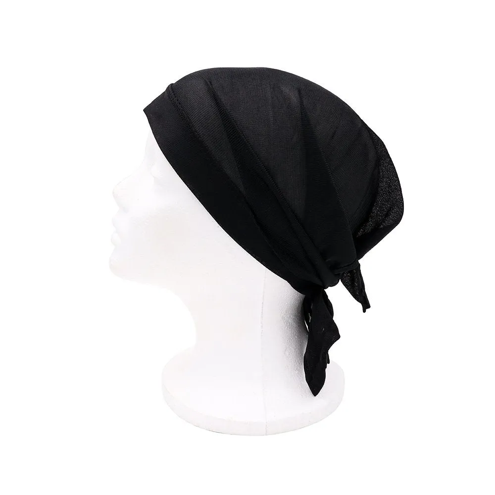 Satin Tie Back Easy Wrap Cap - Coconut Oil Treated