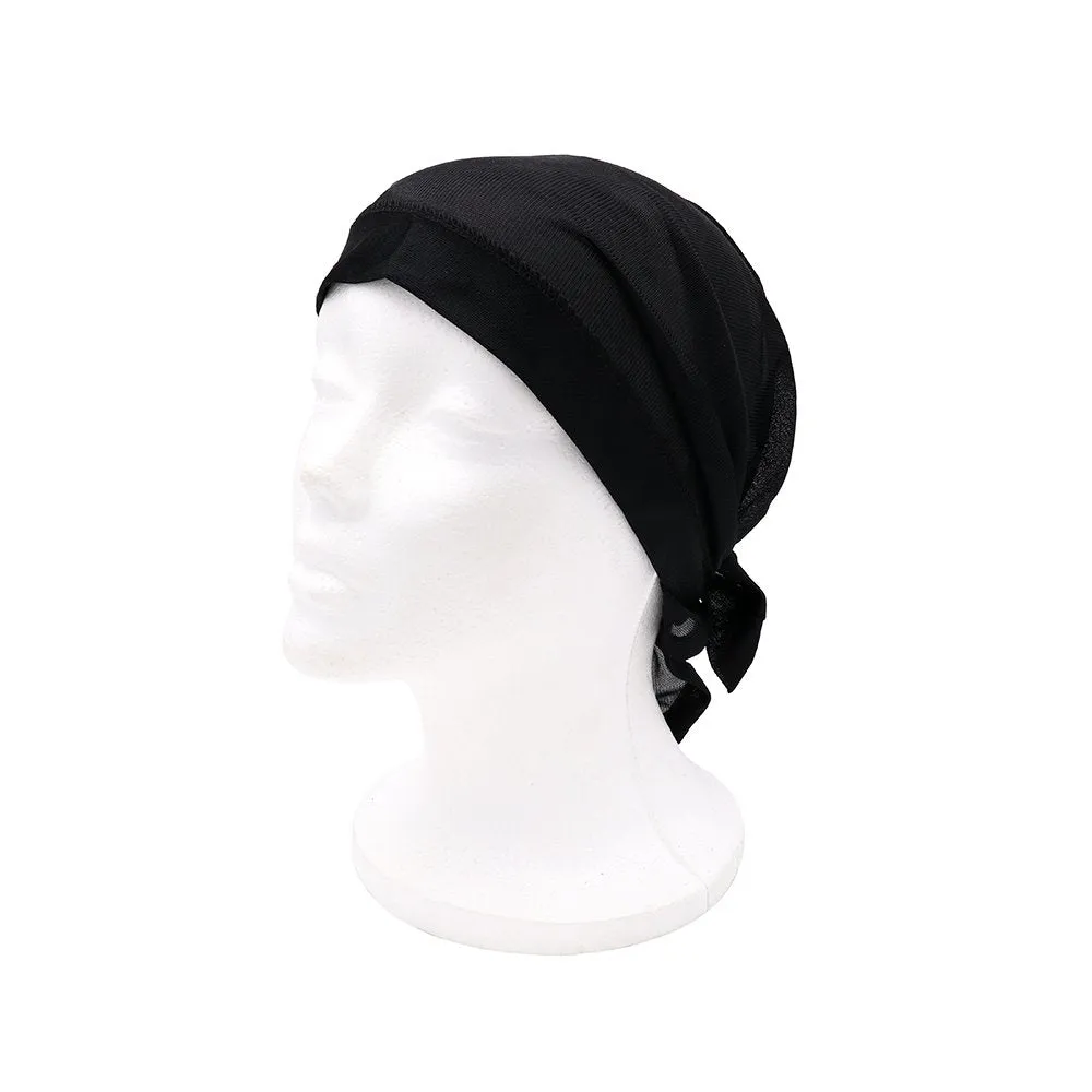 Satin Tie Back Easy Wrap Cap - Coconut Oil Treated