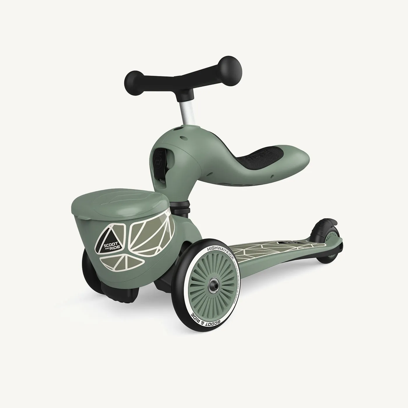 Scoot and Ride 2 in 1 Balance Bike / Scooter - Highway Kick 1 Lifestyle in Green Lines