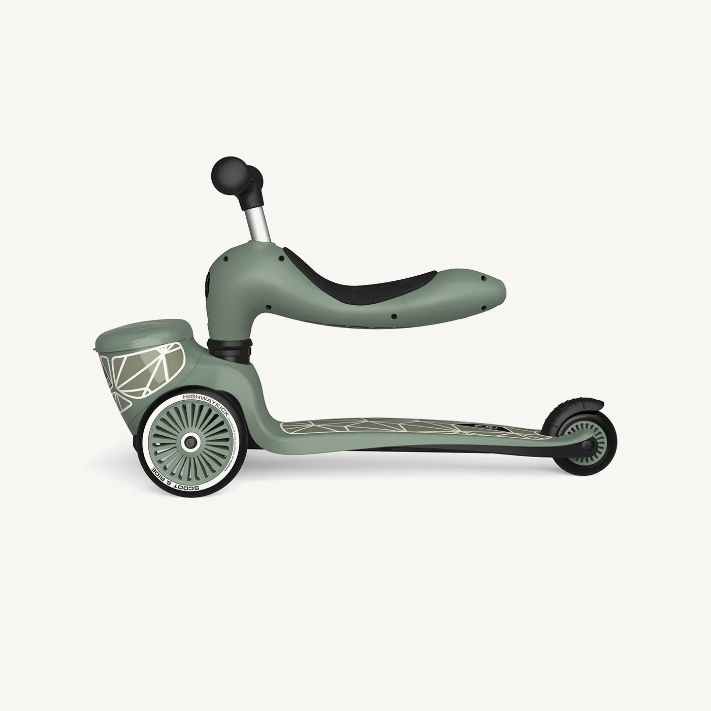 Scoot and Ride 2 in 1 Balance Bike / Scooter - Highway Kick 1 Lifestyle in Green Lines