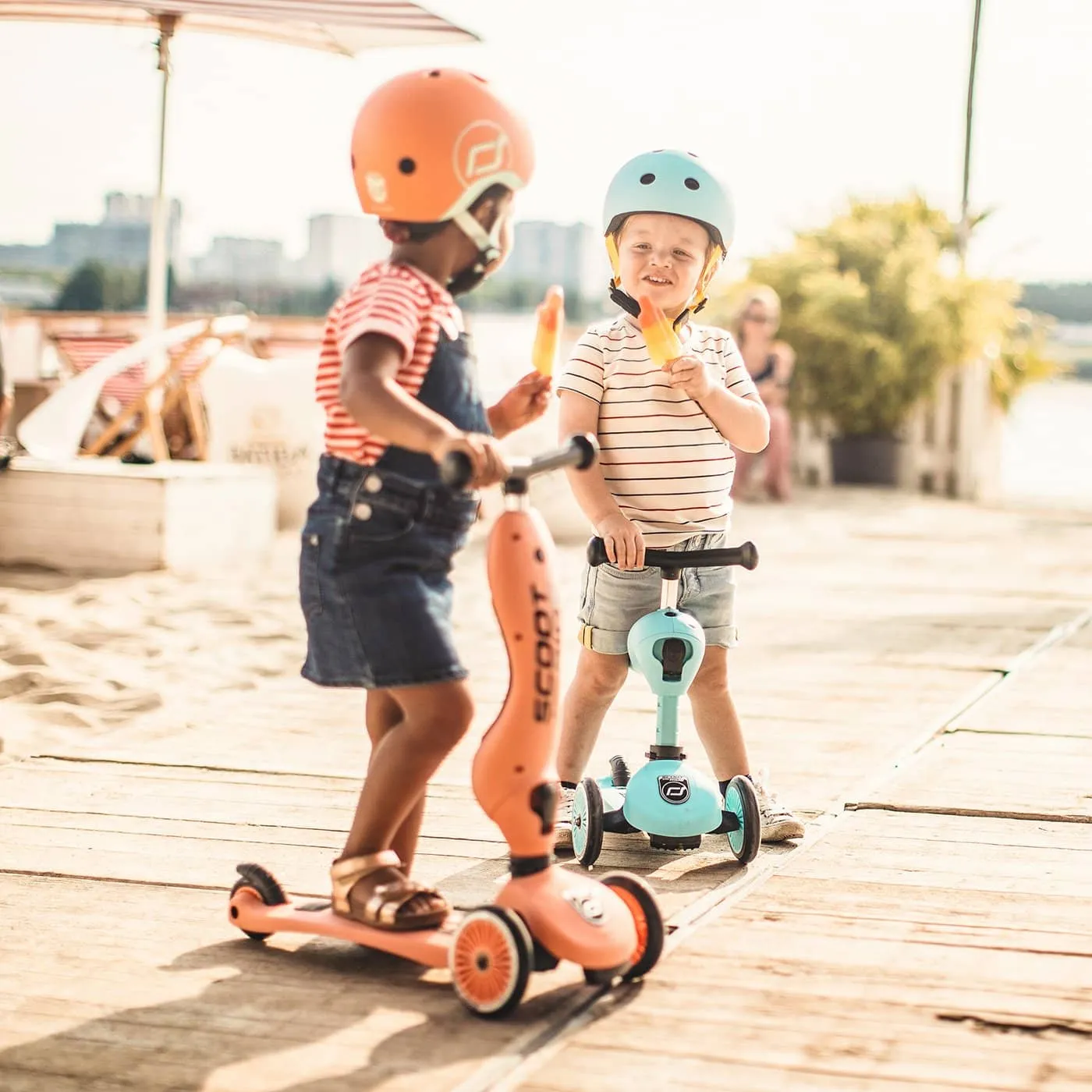 Scoot and Ride 2 in 1 Balance Bike / Scooter - Highwaykick 1 in Peach