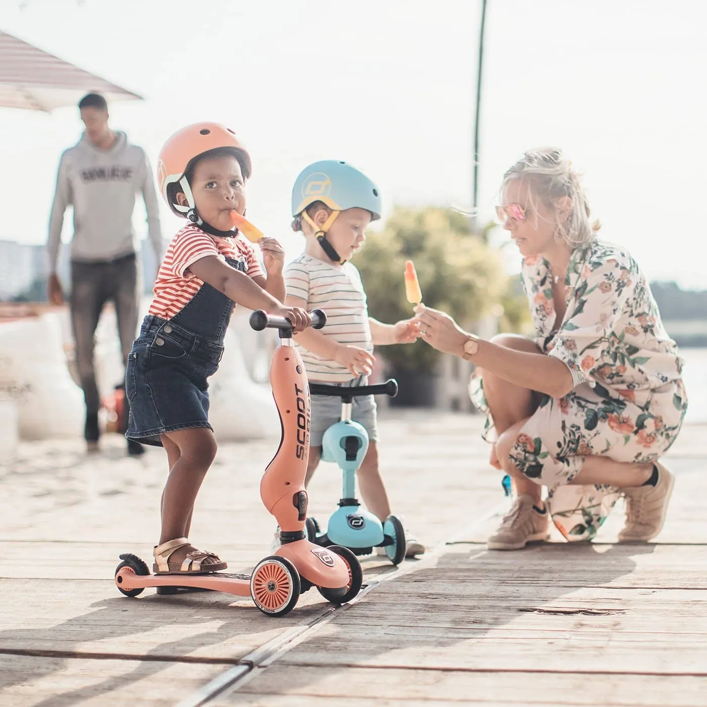 Scoot and Ride 2 in 1 Balance Bike / Scooter - Highwaykick 1 in Peach