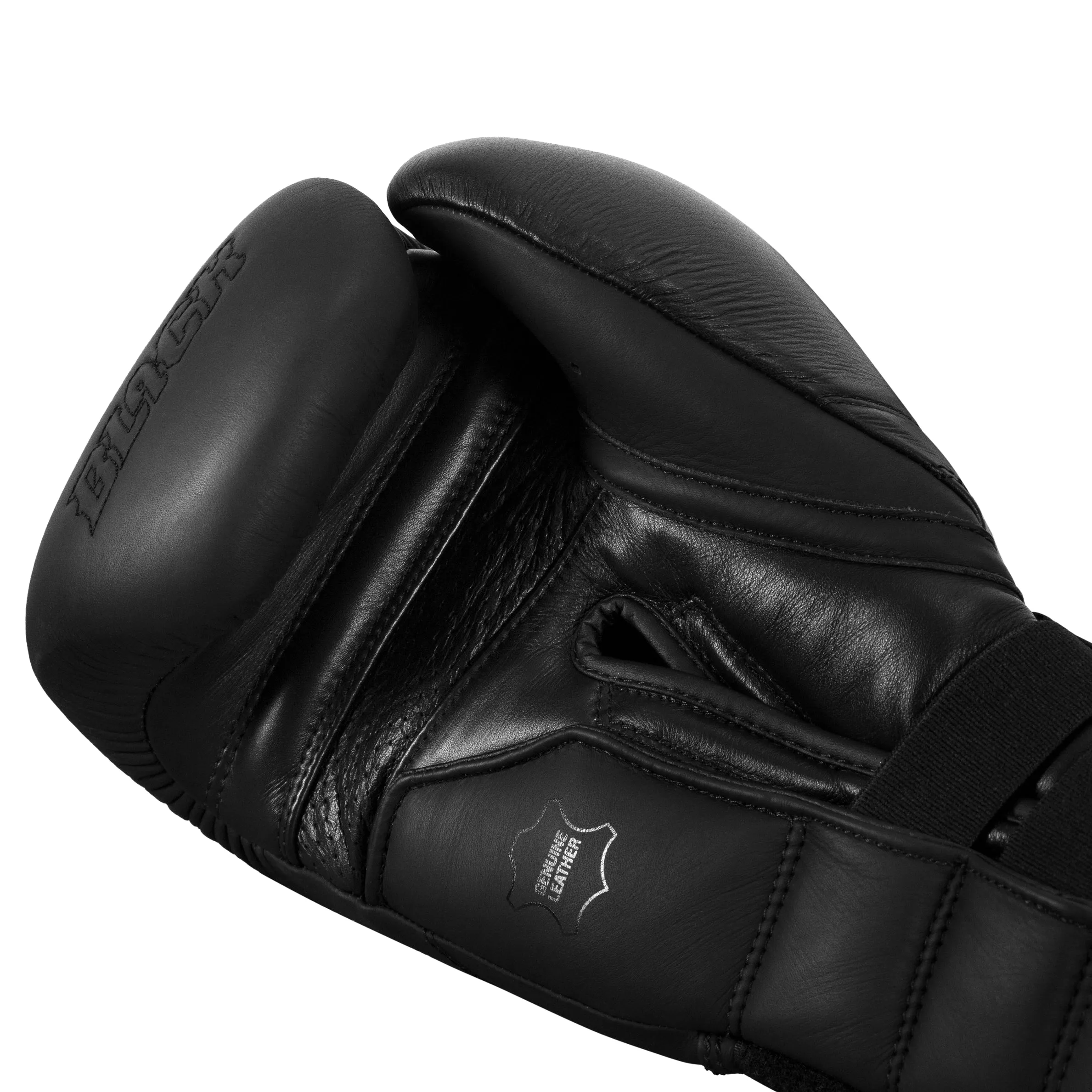 TITLE Black Bolstered Leather Bag Gloves