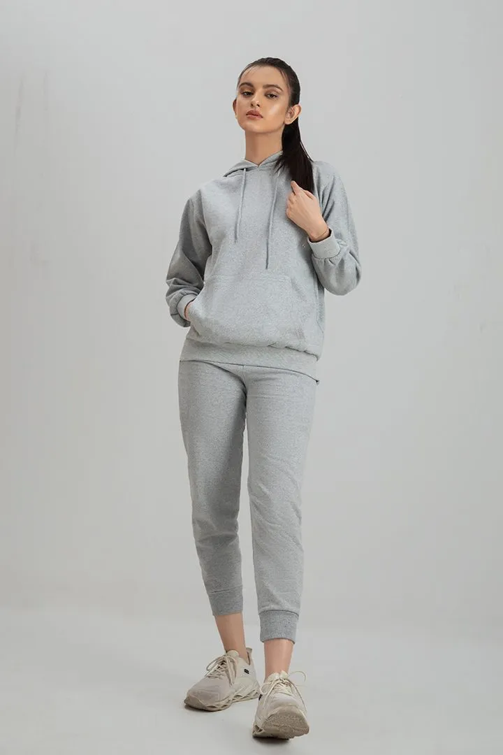 Tracksuit Heather Grey with warm hoodie and pants