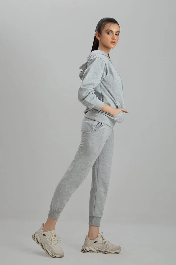 Tracksuit Heather Grey with warm hoodie and pants