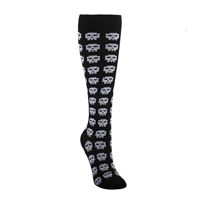 Unisex Elastic Sugar Skull Sports Pressure Compression Stockings