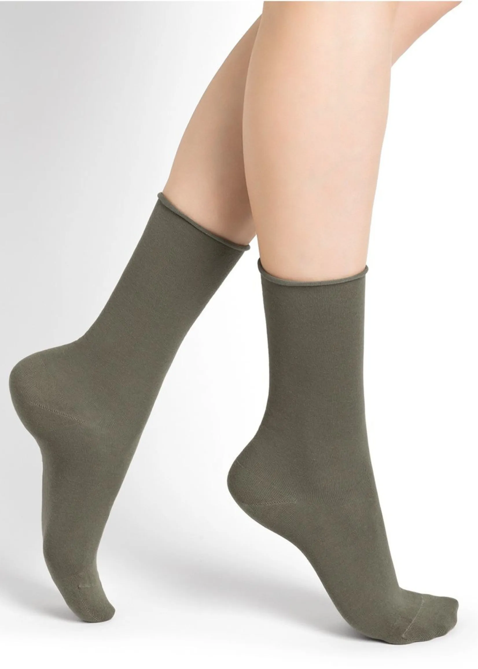 Velvet Cotton Socks Khaki