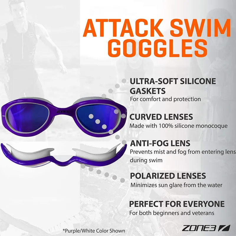 Zone3 - Attack Polarised Goggle - Purple/White